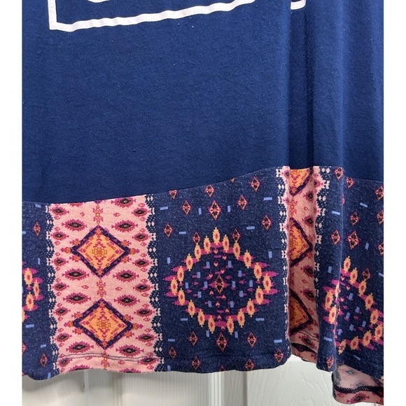 Self Esteem Women 1X Multicolor Paisley Graphic Blue Tank Top Casual Summer‎ - Picture 4 of 8